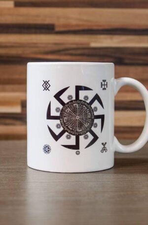 Puodelis - baltų raštai - 4 stichijos